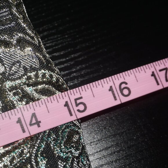 Vintage 70s Brocade Rhinestone Dress - Picture 12 of 13